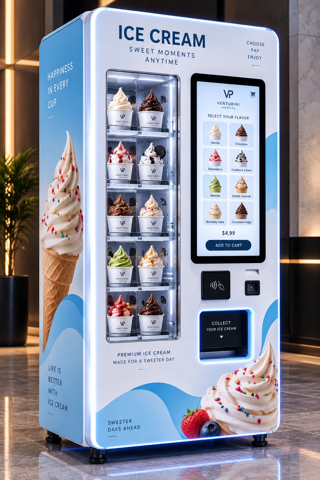 Ice cream vending machine