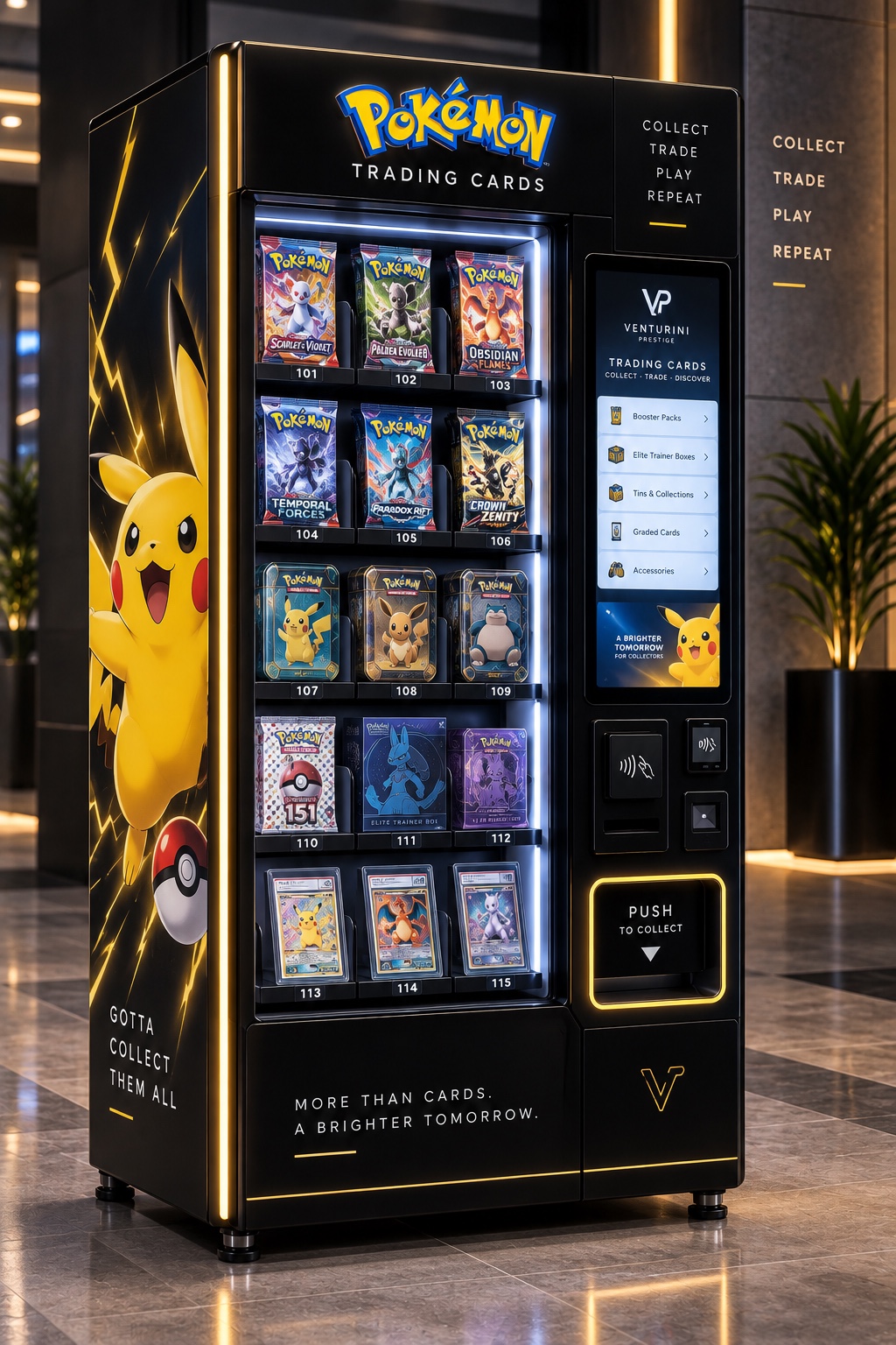 Trading card vending machine