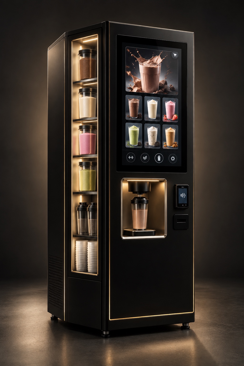 Protein shake vending machine